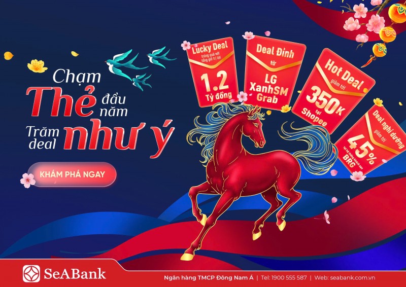 SeABank triển khai gói ưu đãi thẻ tín dụng quy mô lớn dịp Tết Bính Ngọ 2026