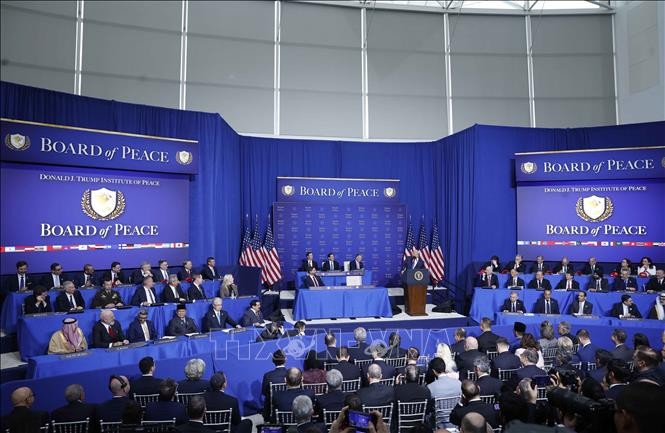 Phiên khai mạc Hội đồng Hoà bình về Gaza tại Thủ đô Washington D.C., Hoa Kỳ. Ảnh: Thống Nhất/TTXVN Phiên khai mạc Hội đồng Hoà bình về Gaza tại Thủ đô Washington D.C., Hoa Kỳ. Ảnh: Thống Nhất/TTXVN