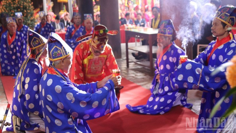 Lễ khai chỉ tại Lễ hội chùa Keo mùa xuân năm Bính Ngọ 2026. (Ảnh: Báo Nhân Dân)