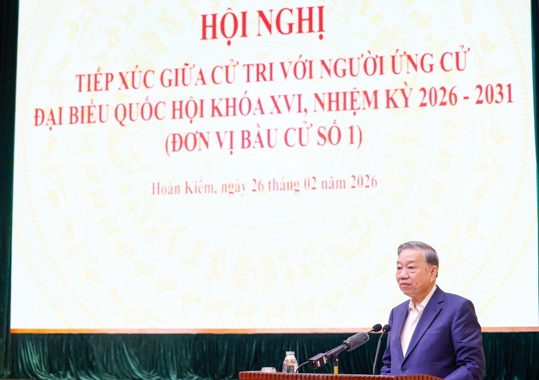 Tổng Bí thư Tô Lâm dự Hội nghị tiếp xúc giữa cử tri với người ứng cử đại biểu Quốc hội khóa XVI tại Hà Nội Tổng Bí thư Tô Lâm dự Hội nghị tiếp xúc giữa cử tri với người ứng cử đại biểu Quốc hội khóa XVI tại Hà Nội