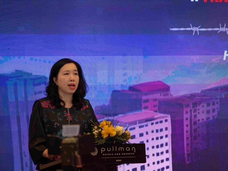 Thứ trưởng Bộ Ngoại giao Lê Thị Thu Hằng phát biểu tại sự kiện. (Ảnh: Báo Công an nhân dân)