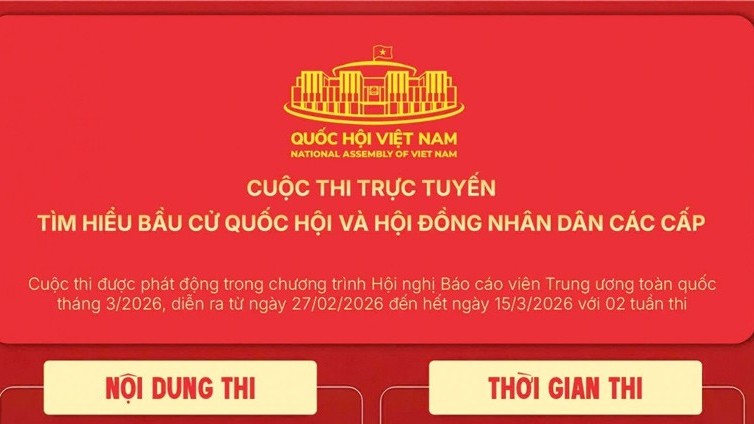 Thi trực tuyến tìm hiểu bầu cử Quốc hội và Hội đồng nhân dân các cấp