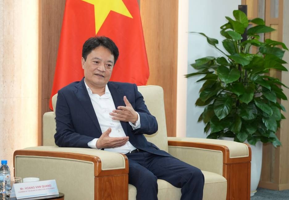 Chủ tịch HĐQT Hoàng Văn Quang phát biểu tại buổi làm việc