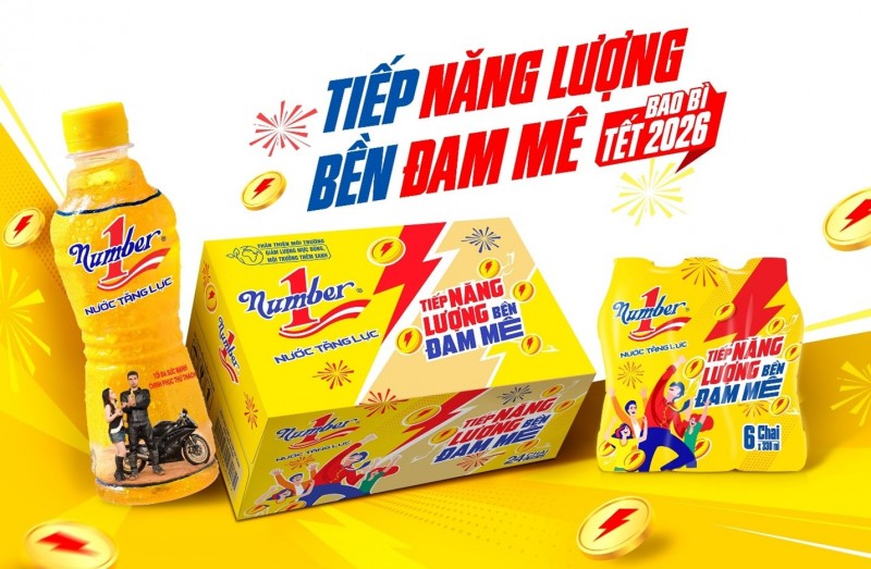 “Tiếp năng lượng – Bền đam mê” năm 2026, Number 1 ra mắt phiên bản bao bì Tết mang nhiều ý nghĩa đặc biệt, như một lời chúc đầu năm bằng hình ảnh sống động