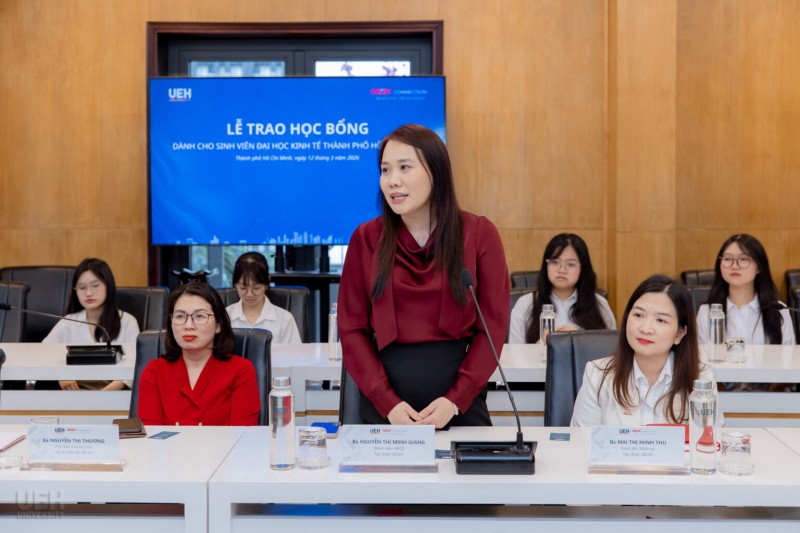 Bà Nguyễn Thị Minh Giang – Thành viên HĐQT Tập đoàn GELEX phát biểu tại chương trình Bà Nguyễn Thị Minh Giang – Thành viên HĐQT Tập đoàn GELEX phát biểu tại chương trình