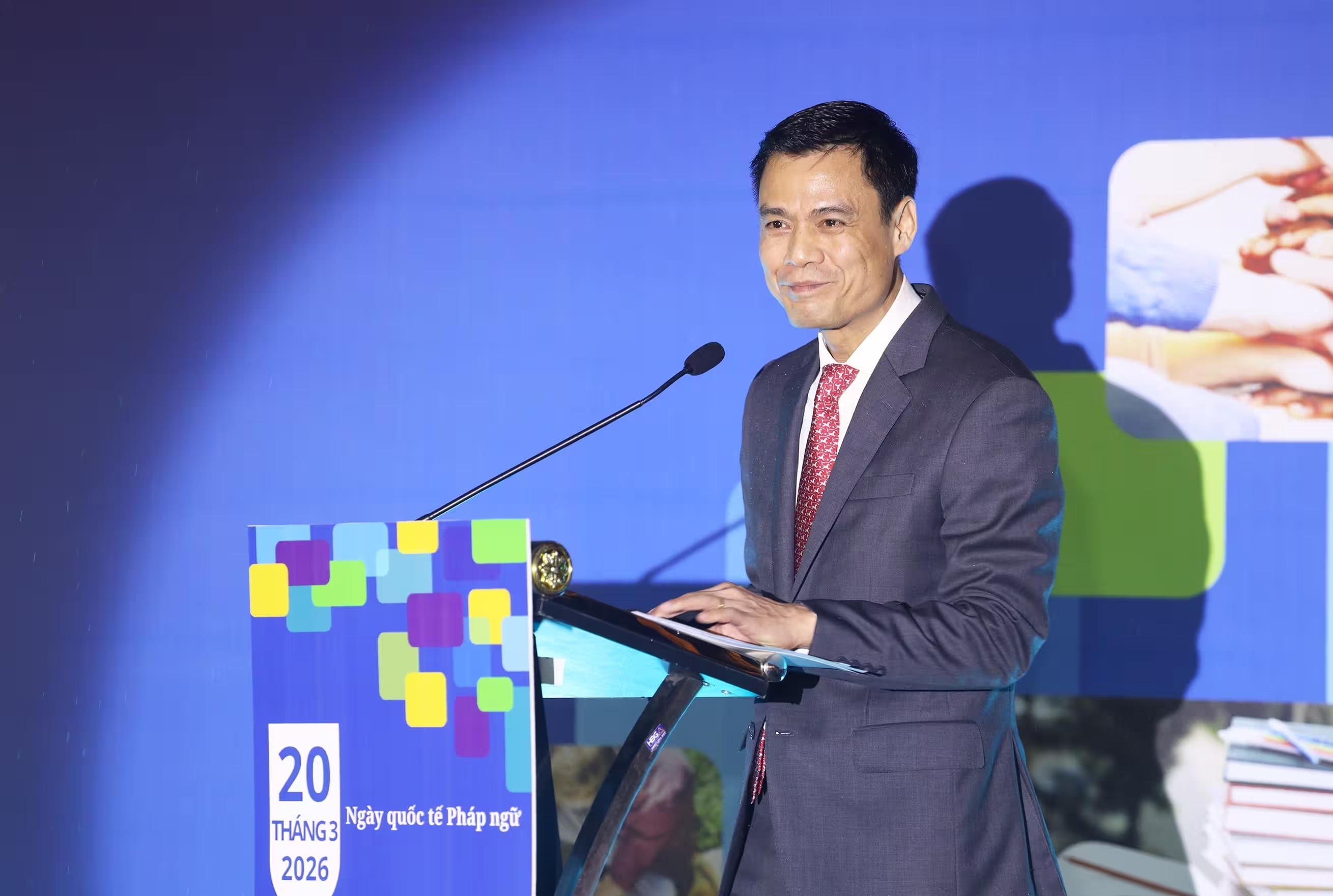 Thứ trưởng Ngoại giao Đặng Hoàng Giang phát biểu tại buổi lễ. 