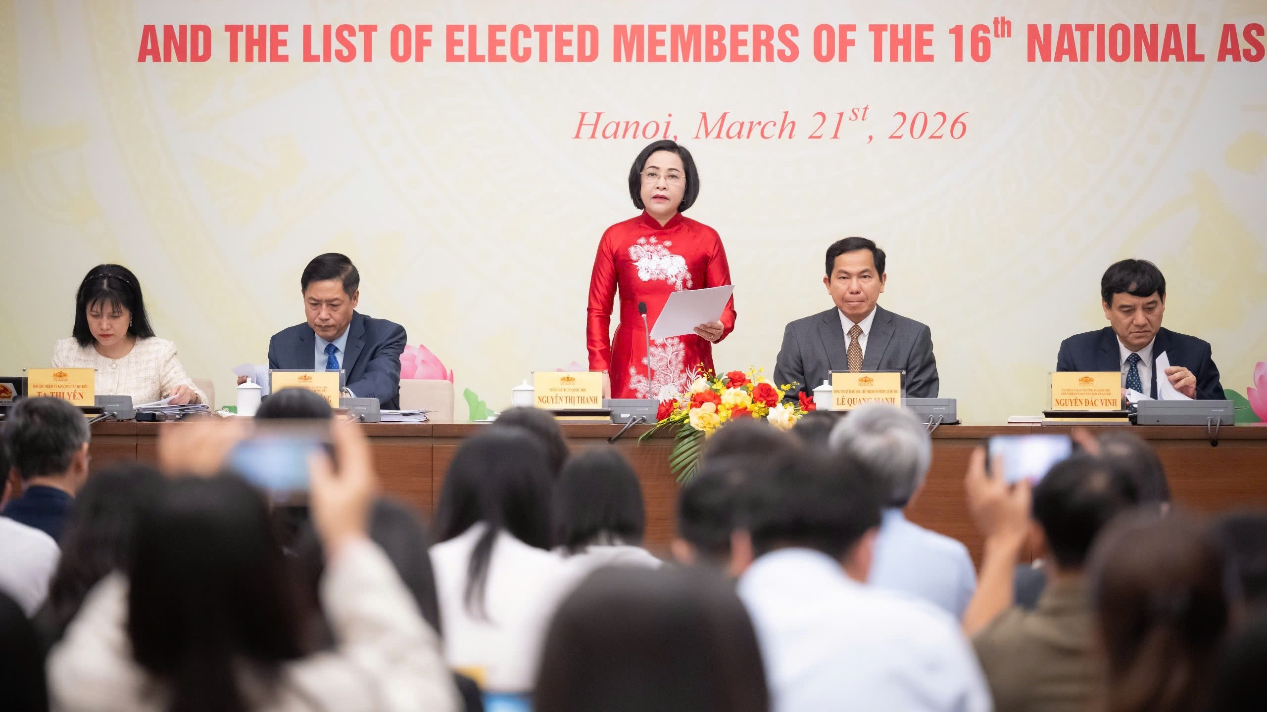 Danh sách 500 người trúng cử đại biểu Quốc hội khóa XVI