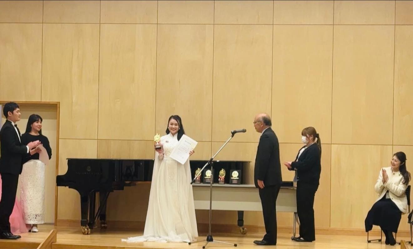 Trần Thị Vân Anh giành Giải thưởng Đặc biệt tại cuộc thi âm nhạc Kyushu Music Competition lần thứ 28 năm 2026, tại Nhật Bản (Ảnh NVCC)