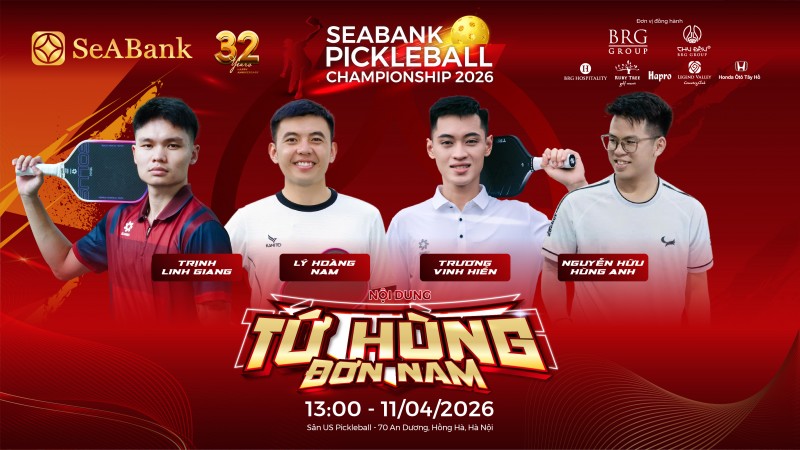 Ảnh 5: Giải SeABank Pickleball Championship 2026 được tổ chức nhằm gây quỹ từ thiện, tiếp tục nâng bước học sinh nghèo