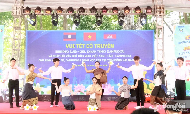 Du học sinh Lào, Campuchia tại Đồng Nai đón Tết cổ truyền Bunpimay và Chol Chnam Thmay