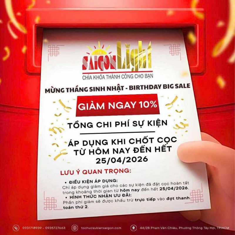 Cùng Sài Gòn Light Event nâng cao chất lượng và hiệu quả truyền thông Cùng Sài Gòn Light Event nâng cao chất lượng và hiệu quả truyền thông