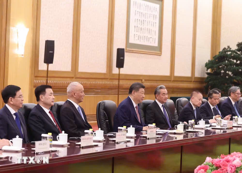 Tổng Bí thư, Chủ tịch nước Tô Lâm hội đàm với Tổng Bí thư, Chủ tịch Trung Quốc Tổng Bí thư, Chủ tịch nước Tô Lâm hội đàm với Tổng Bí thư, Chủ tịch Trung Quốc