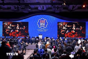 Chủ tịch Quốc hội Trần Thanh Mẫn cùng đoàn Việt Nam dự lễ khai mạc IPU-152