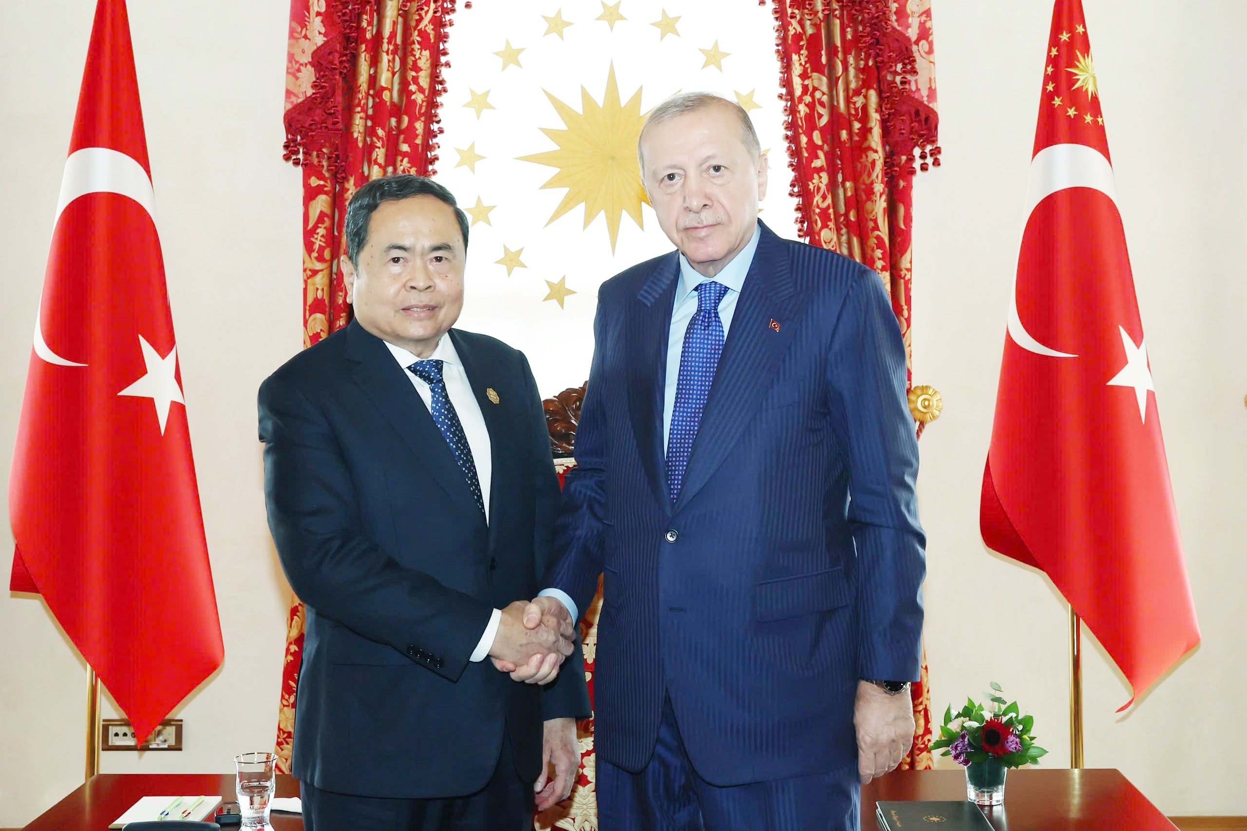 Chủ tịch Quốc hội Trần Thanh Mẫn hội kiến Tổng thống Thổ Nhĩ Kỳ Recep Tayyip Erdogan