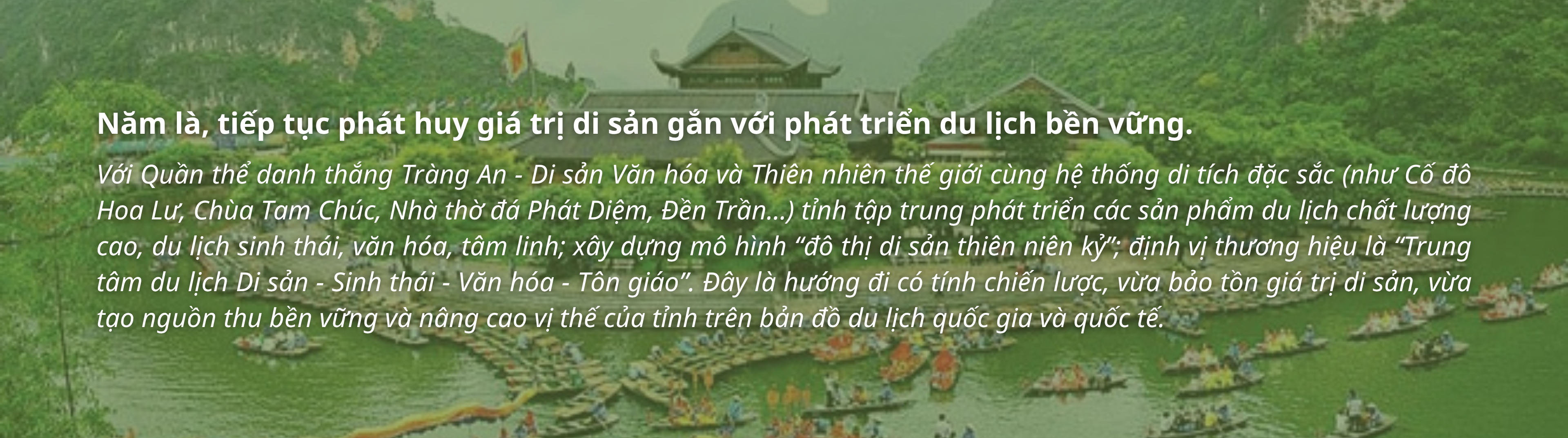 Ông Trần Huy Tuấn: Tôi tin tưởng Ninh Bình sẽ ngày càng khẳng định vị thế trong tương lai