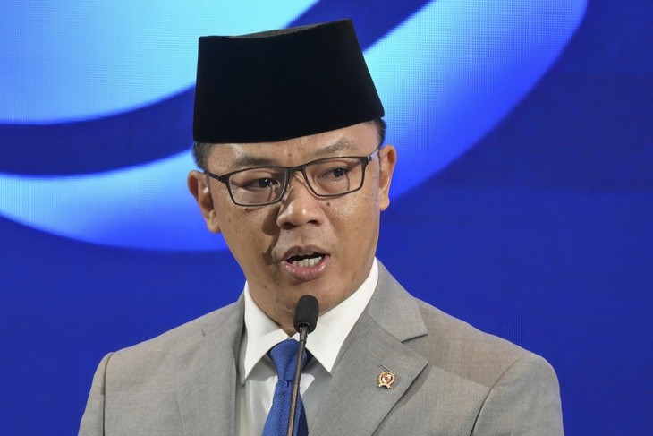 Ngoại trưởng Indonesia Sugiono. (Ảnh: AFP)