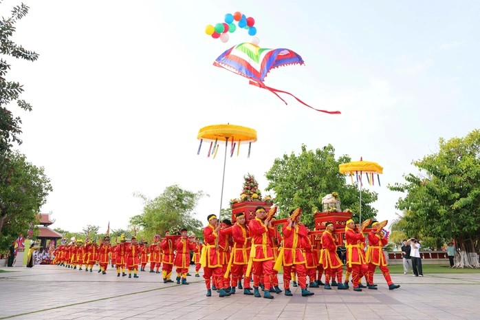 Lễ Giỗ Tổ được tổ chức tại tại Đền thờ Vua Hùng ở TP Cần Thơ. (Ảnh: Báo Người lao động)