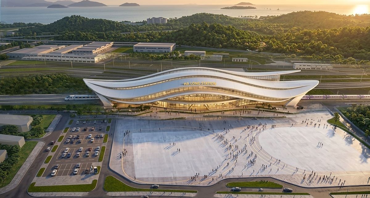 Hạ Long Station nằm đối diện Vinhomes Global Gate Hạ Long  