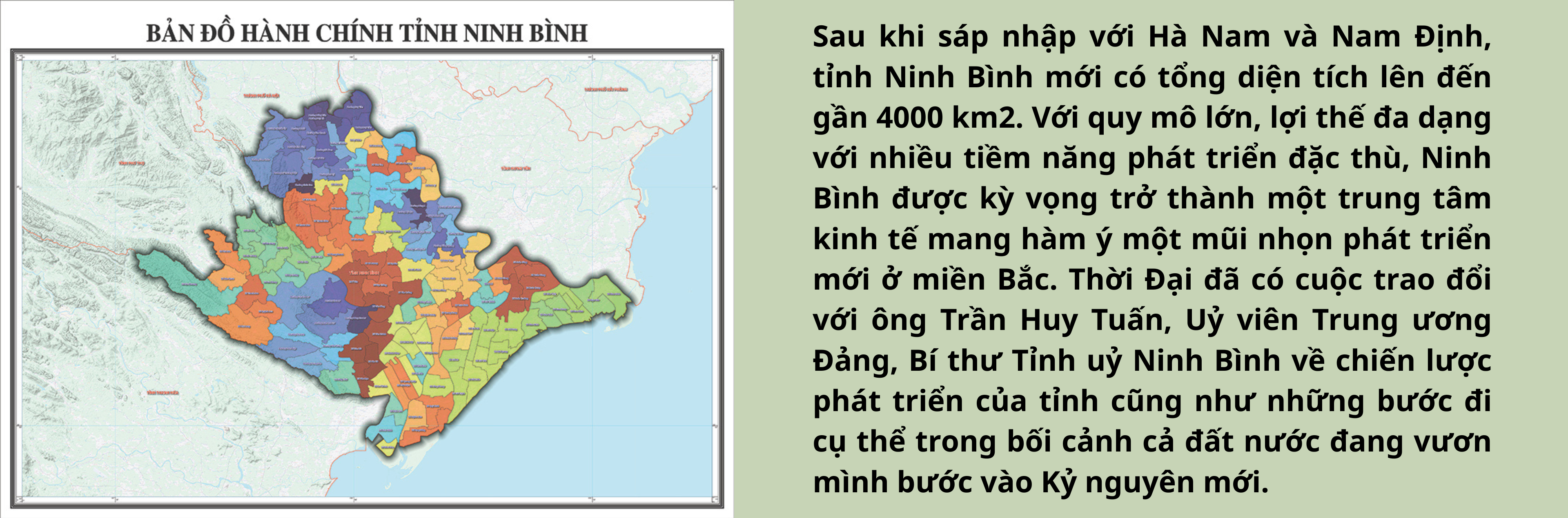 Ông Trần Huy Tuấn: Tôi tin tưởng Ninh Bình sẽ ngày càng khẳng định vị thế trong tương lai
