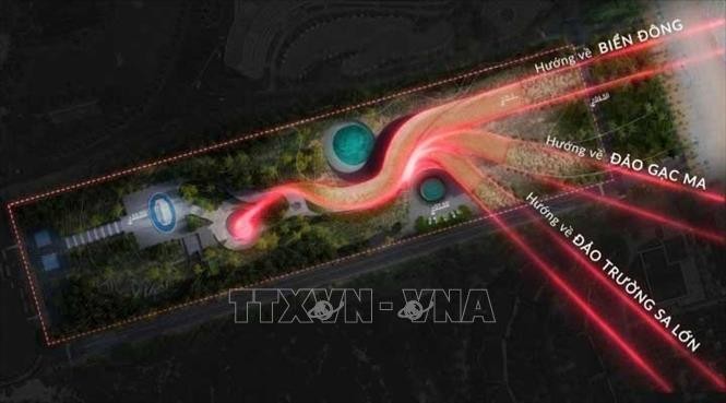 Phối cảnh bên ngoài Bảo tàng Trường Sa. Ảnh: Xuân Triệu/TTXVN