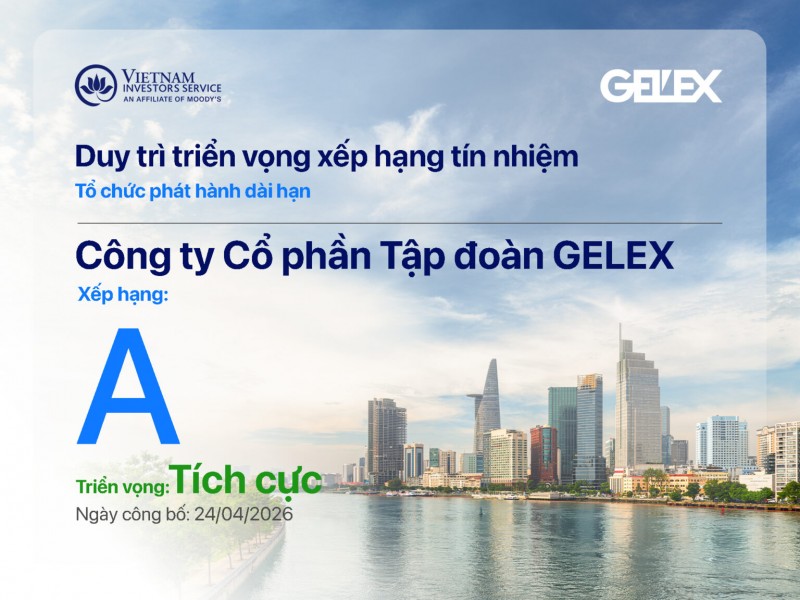 GELEX lãi 806 tỷ đồng trong Quý 1/2026, tăng gần 25% so với cùng kỳ