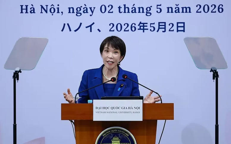 thu tuong nhat ban takaichi sanae phat bieu tai dai hoc quoc gia ha noi