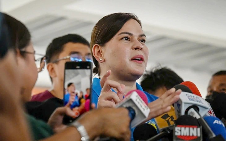 Phó tổng thống Philippines Sara Duterte. (Ảnh: AFP)