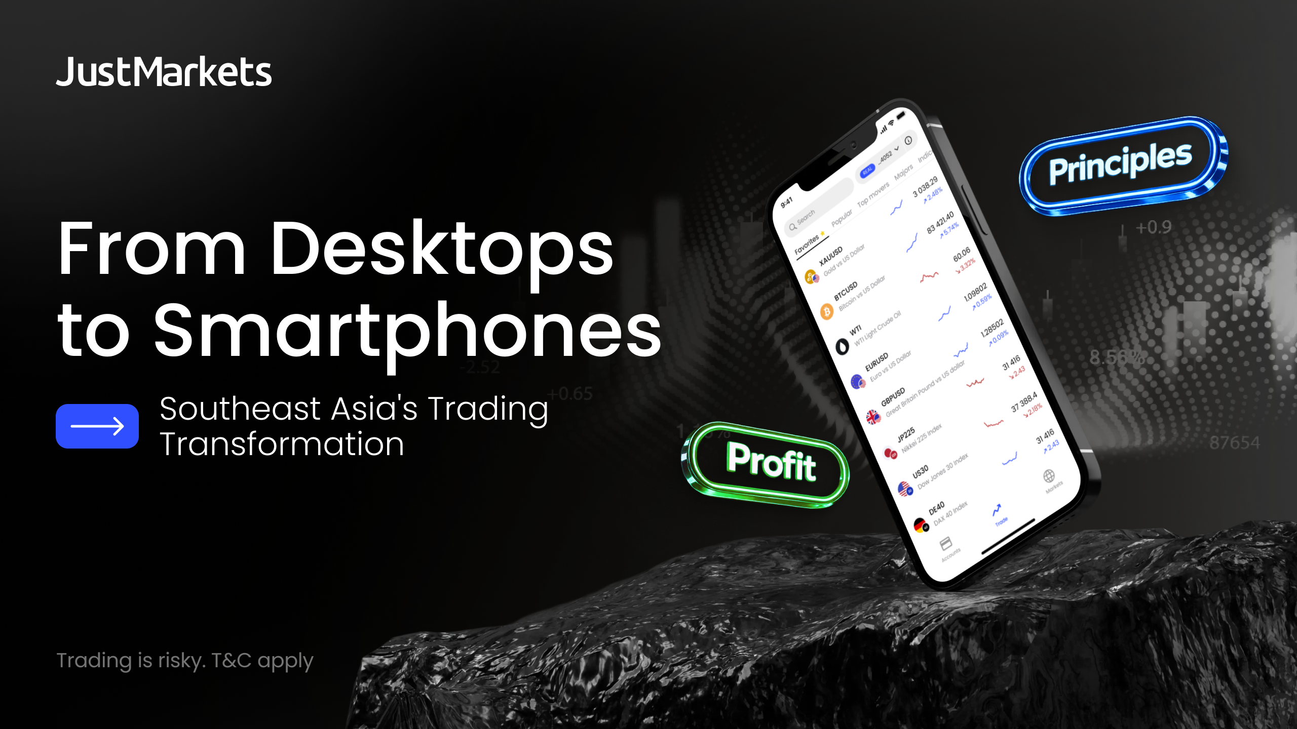 JustMarkets mang đến các công cụ và dịch vụ hỗ trợ cho các nhà giao dịch ở mọi cấp độ, giúp họ giao dịch theo cách riêng của mình.