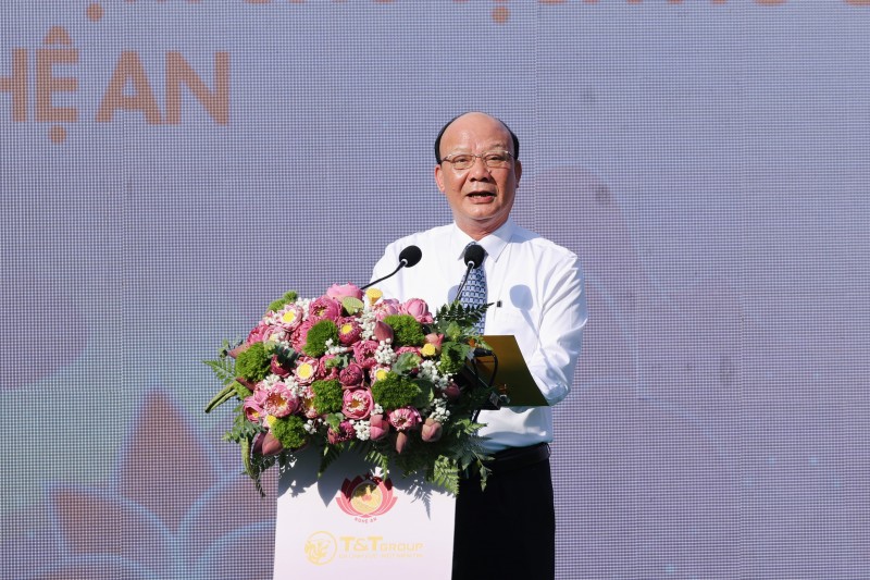 Ông Nguyễn Tất Thắng, Chủ tịch HĐQT Tập đoàn T&T Group phát biểu tại Lễ khánh thành công trình 