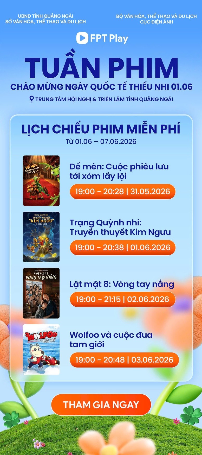 Tuần phim Chào mừng ngày Quốc tế thiếu nhi 1/6 Tuần phim Chào mừng ngày Quốc tế thiếu nhi 1/6