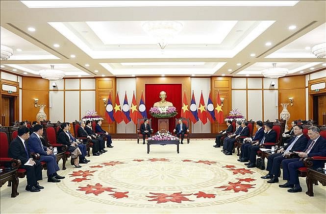Tổng Bí thư, Chủ tịch nước Tô Lâm tiếp Thủ tướng Lào