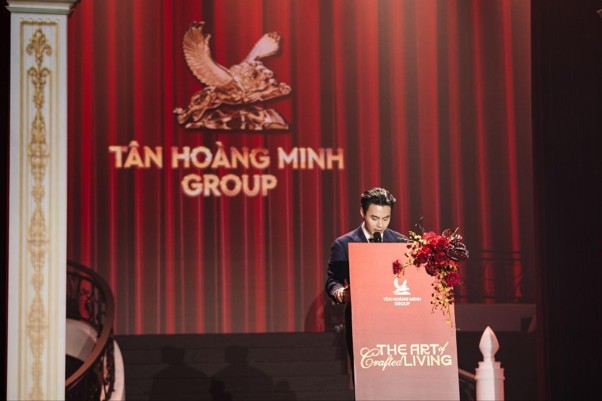 Ông Đỗ Hoàng Minh, Phó chủ tịch Tập đoàn Tân Hoàng Minh phát biểu tại sự kiện