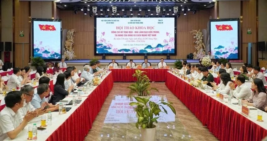 hội thảo khoa học với chủ đề “Đồng chí Hồ Tùng Mậu - Nhà lãnh đạo kiên trung, tài năng của Đảng và cách mạng Việt Nam”. hội thảo khoa học với chủ đề “Đồng chí Hồ Tùng Mậu - Nhà lãnh đạo kiên trung, tài năng của Đảng và cách mạng Việt Nam”.