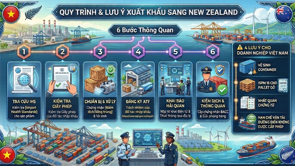 Quy trình nhập khẩu hàng hóa vào thị trường New Zealand Quy trình nhập khẩu hàng hóa vào thị trường New Zealand