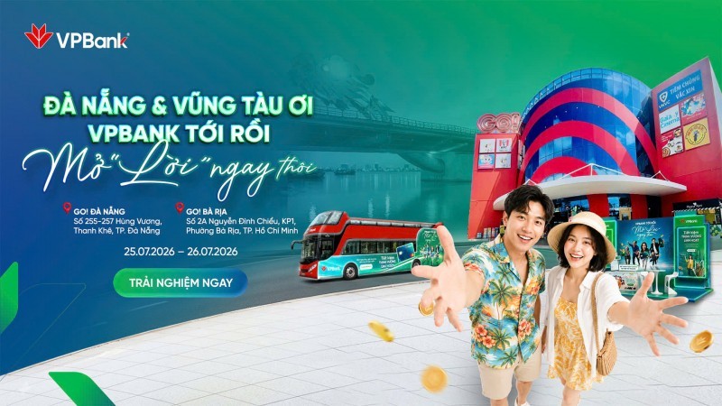 “VPBank tới rồi, mở “lời” ngay thôi” tiếp tục hành trình tại Đà Nẵng
với không gian trải nghiệm đa sắc màu “VPBank tới rồi, mở “lời” ngay thôi” tiếp tục hành trình tại Đà Nẵng
với không gian trải nghiệm đa sắc màu