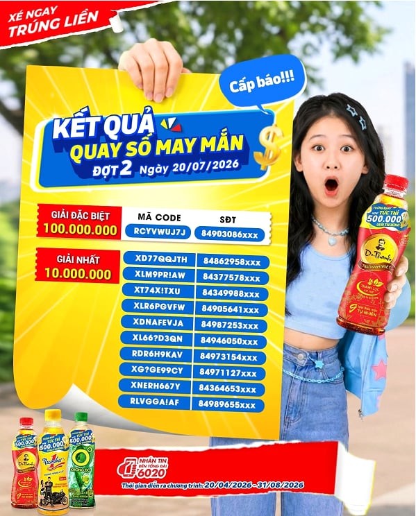 វិស្វករស្រុកកំណើត Quang Nam ឈ្នះរង្វាន់ ១០០ លានដុងដោយចៃដន្យពីដប Number 1 វិស្វករស្រុកកំណើត Quang Nam ឈ្នះរង្វាន់ ១០០ លានដុងដោយចៃដន្យពីដប Number 1