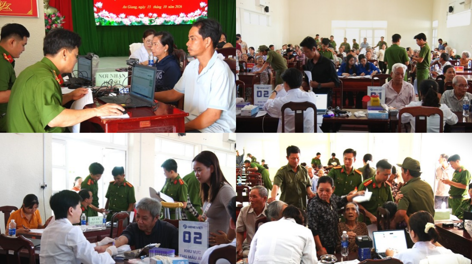Police officers coordinate with relevant agencies to collect DNA samples from relatives of fallen soldiers. (Photo: Ministry of Public Security) Police officers coordinate with relevant agencies to collect DNA samples from relatives of fallen soldiers. (Photo: Ministry of Public Security)