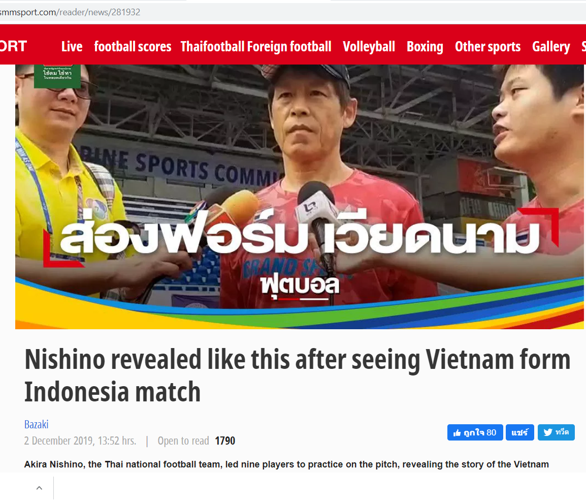 HLV U22 Thái Lan: “Tôi không quan tâm đến chiến thắng của đội tuyển U22 Việt Nam”