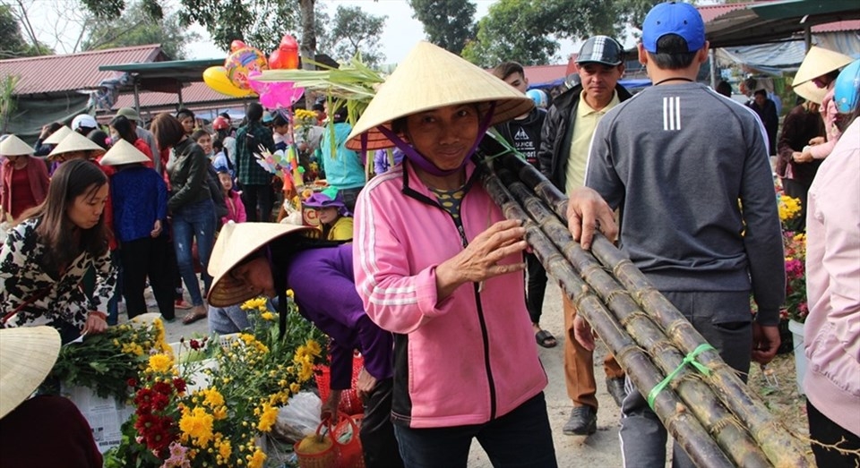 can canh cho tet o lang que viet dam bac nhung day khong khi tet