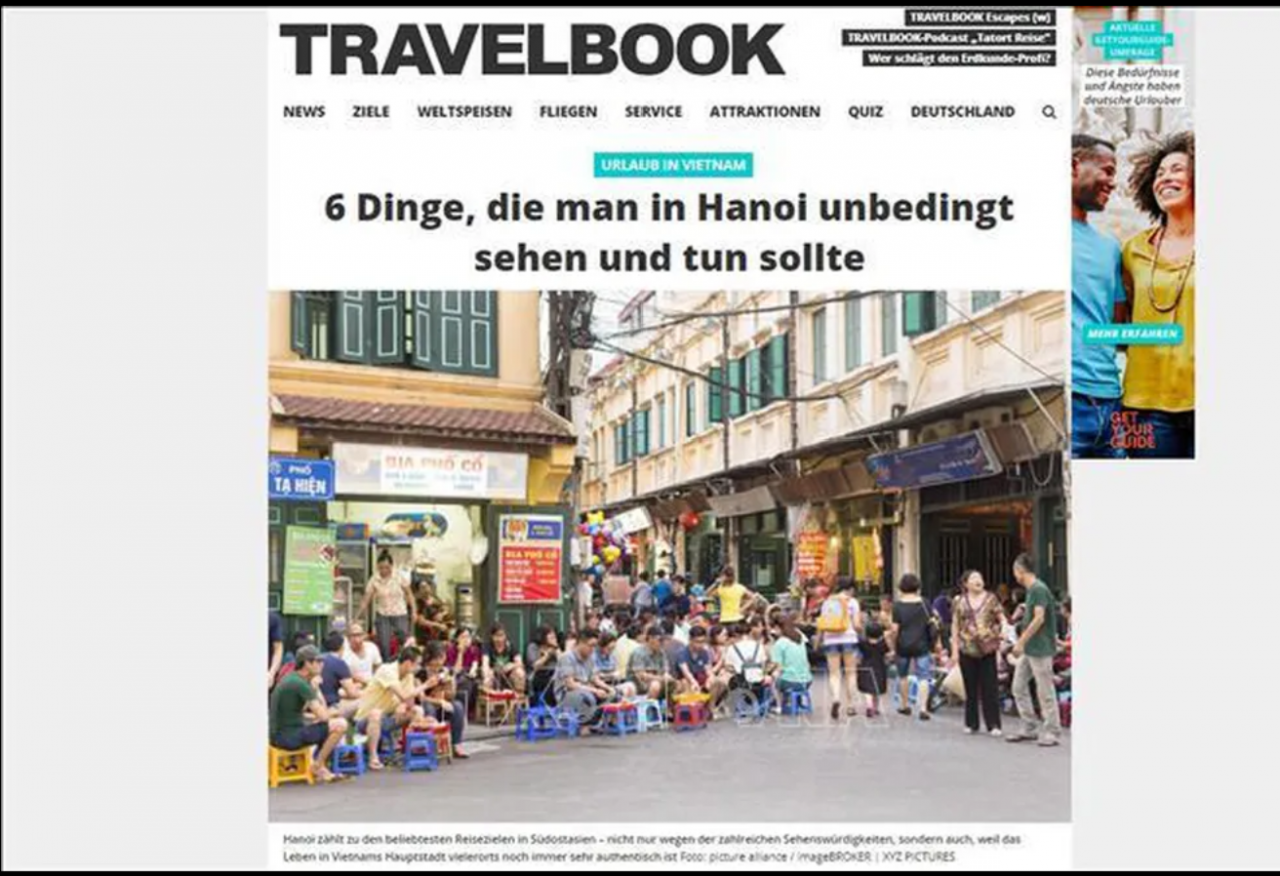 Trang Travelbook.de (Đức): Hà Nội là một trong những điểm đến ưa thích nhất Đông Nam Á
