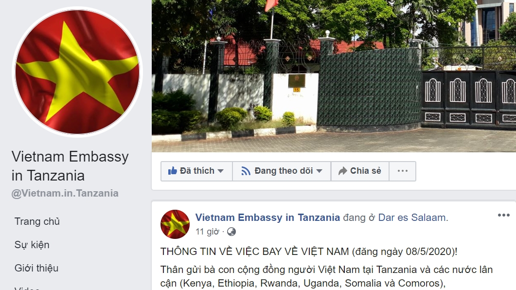 Đại sứ quán Việt Nam tại Tazania và vùng lân cận đưa ra 6 lưu ý với công dân có nguyện vọng về nước