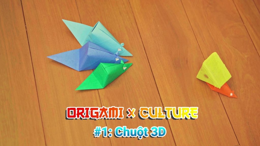 sang tao voi nghe thuat gap giay origami chuot 3d