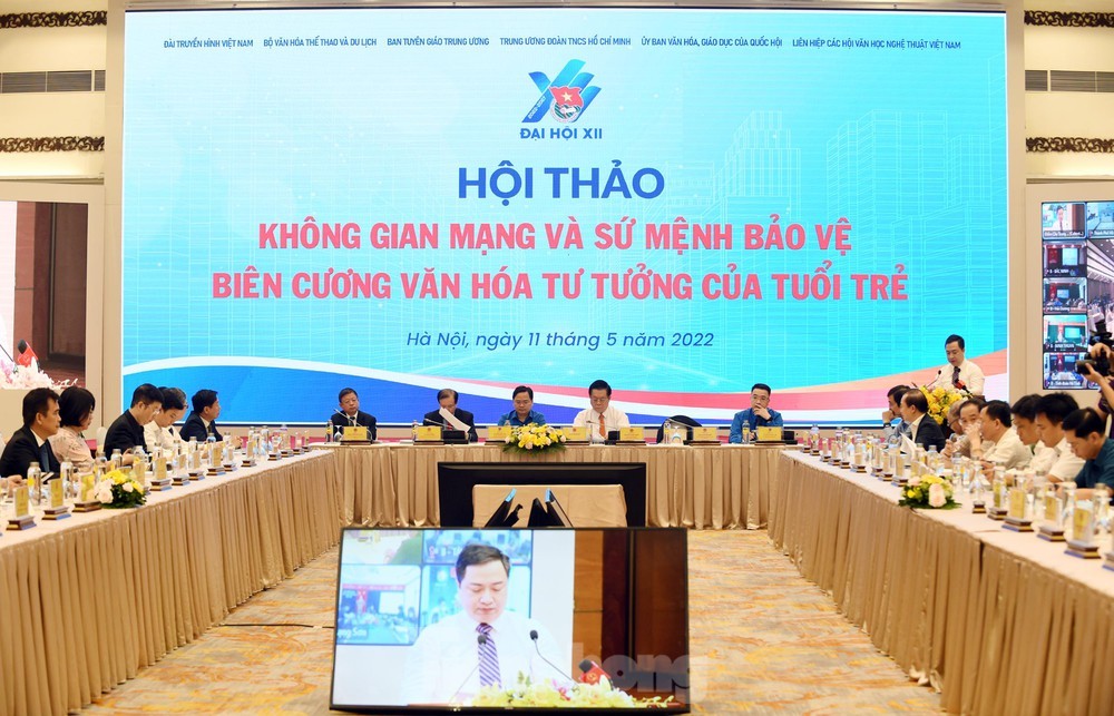 Quang cảnh hội thảo tại điểm cầu Hà Nội (Ảnh: Tienphong)