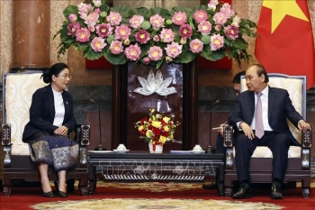 Chủ tịch nước tiếp Chánh án Tòa án nhân dân tối cao Lào