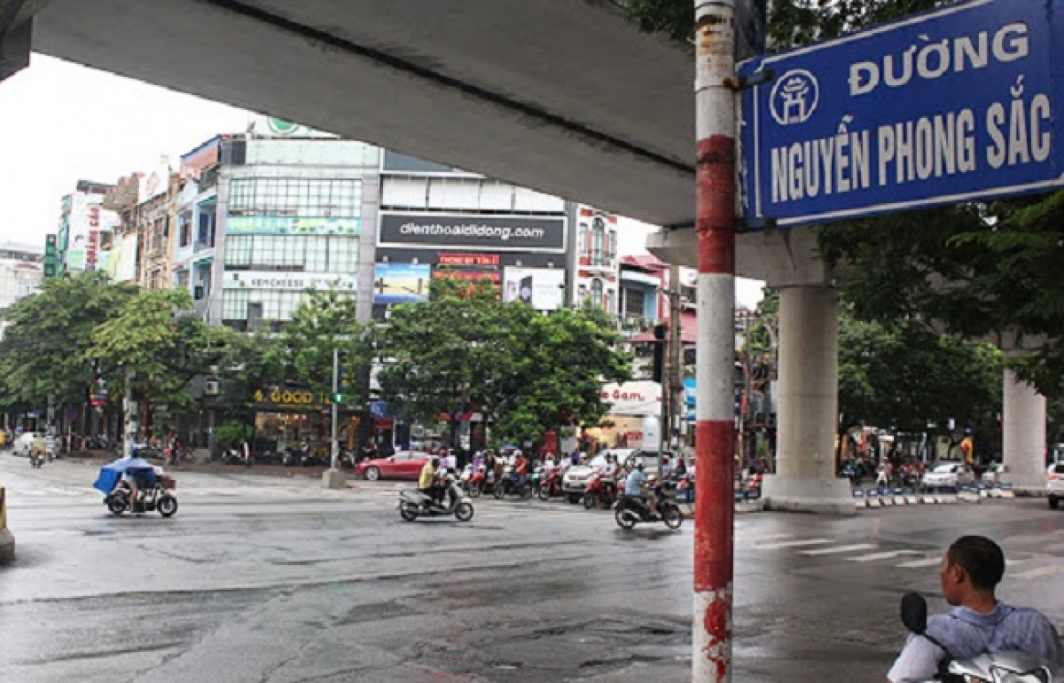 Đường Nguyễn Phong Sắc thuộc quận Cầu Giấy- Hà Nội. 