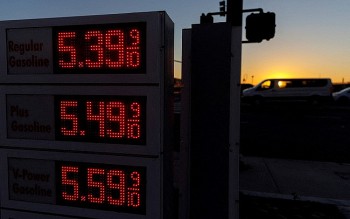 Giá xăng tại Mỹ lên mức cao nhất kể từ năm 2008
