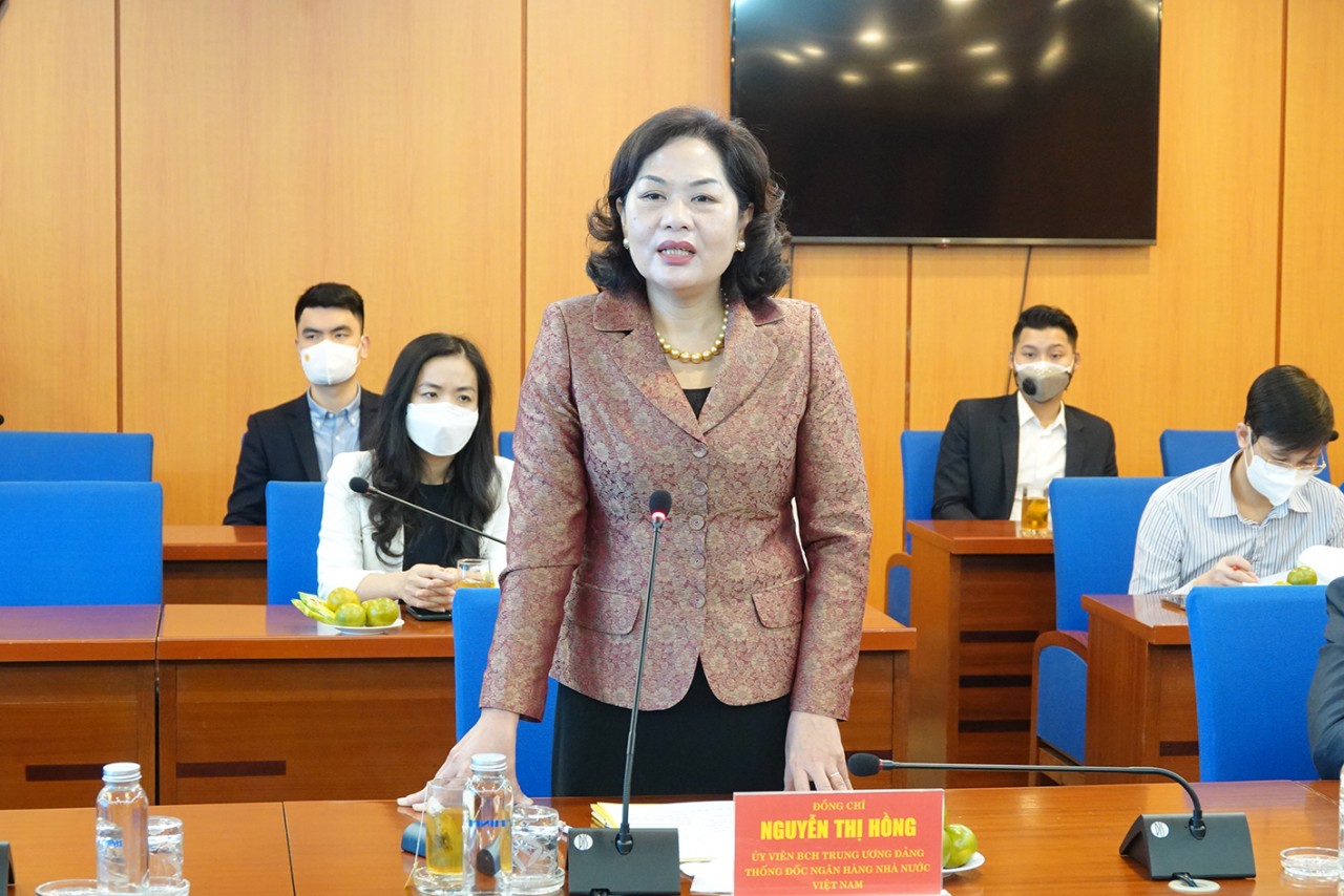 Thống đốc Ngân hàng Nhà nước Nguyễn Thị Hồng phát biểu tại Lễ ký kết - Ảnh: Bộ Tài chính.