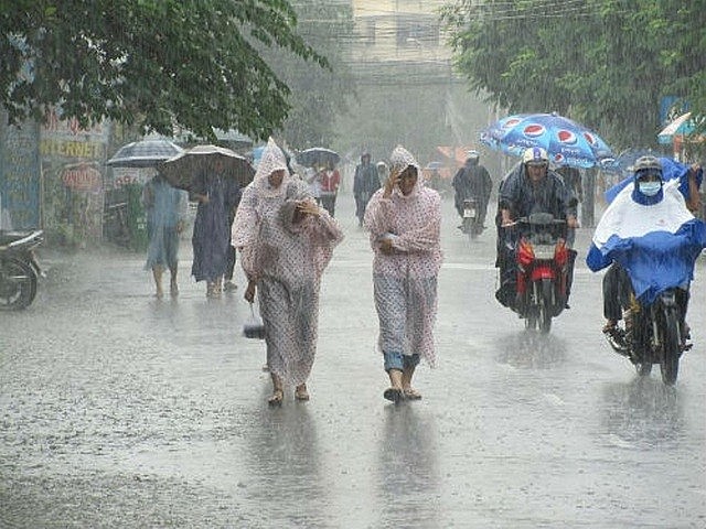 Các tỉnh Bắc Bộ và Thành Hóa đến Quảng Bình có mưa lớn do hoàn lưu bão số 7 - Ảnh minh họa