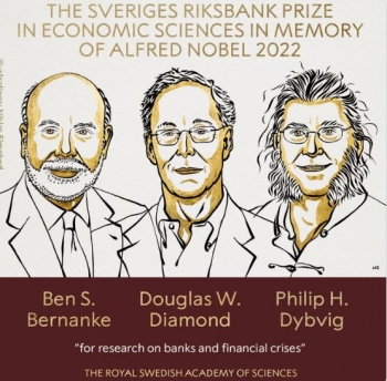 Ba nhà kinh tế được nhận giải Nobel Kinh tế năm 2022