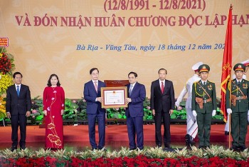 Bà Rịa – Vũng Tàu đón nhận Huân chương độc lập hạng Nhất nhân dịp kỷ niệm 30 năm thành lập